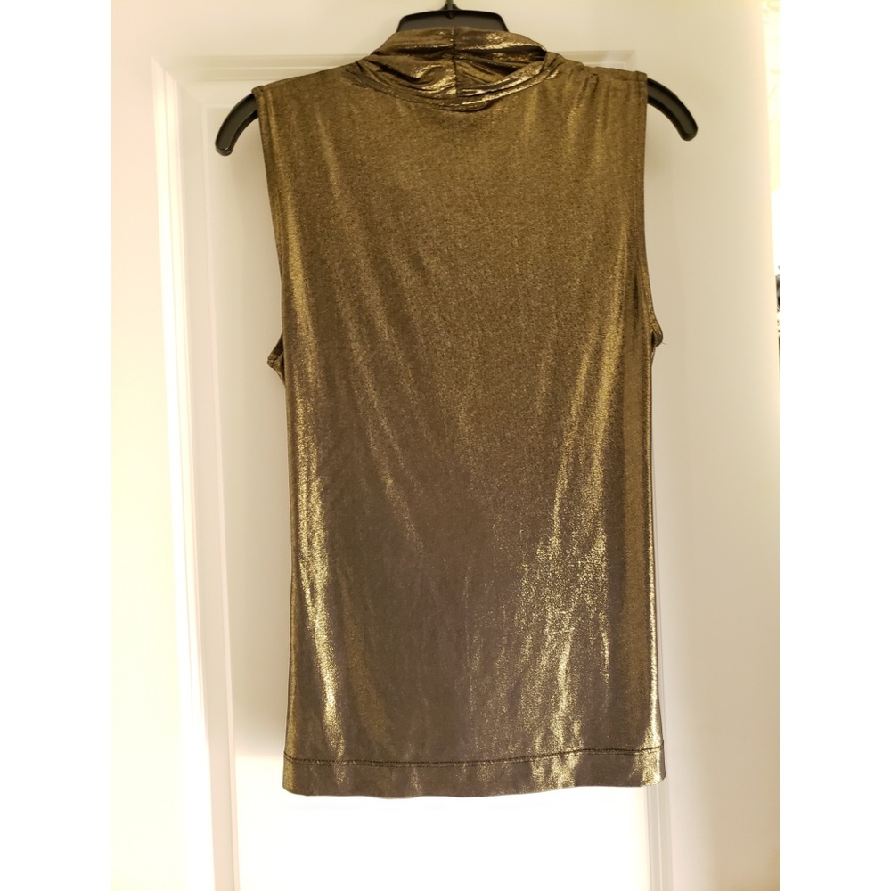 Kenar Gold/Black drape shimmery designer blouse - Picture 3 of 4